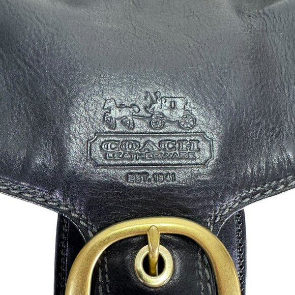 Coach Bleecker Vintage Canvas and Leather Buckle Flap Crossbody Bag - Picture 11 of 14